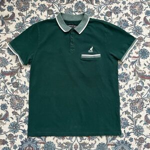 Kangol Men's Forest Green Polo with White Trim